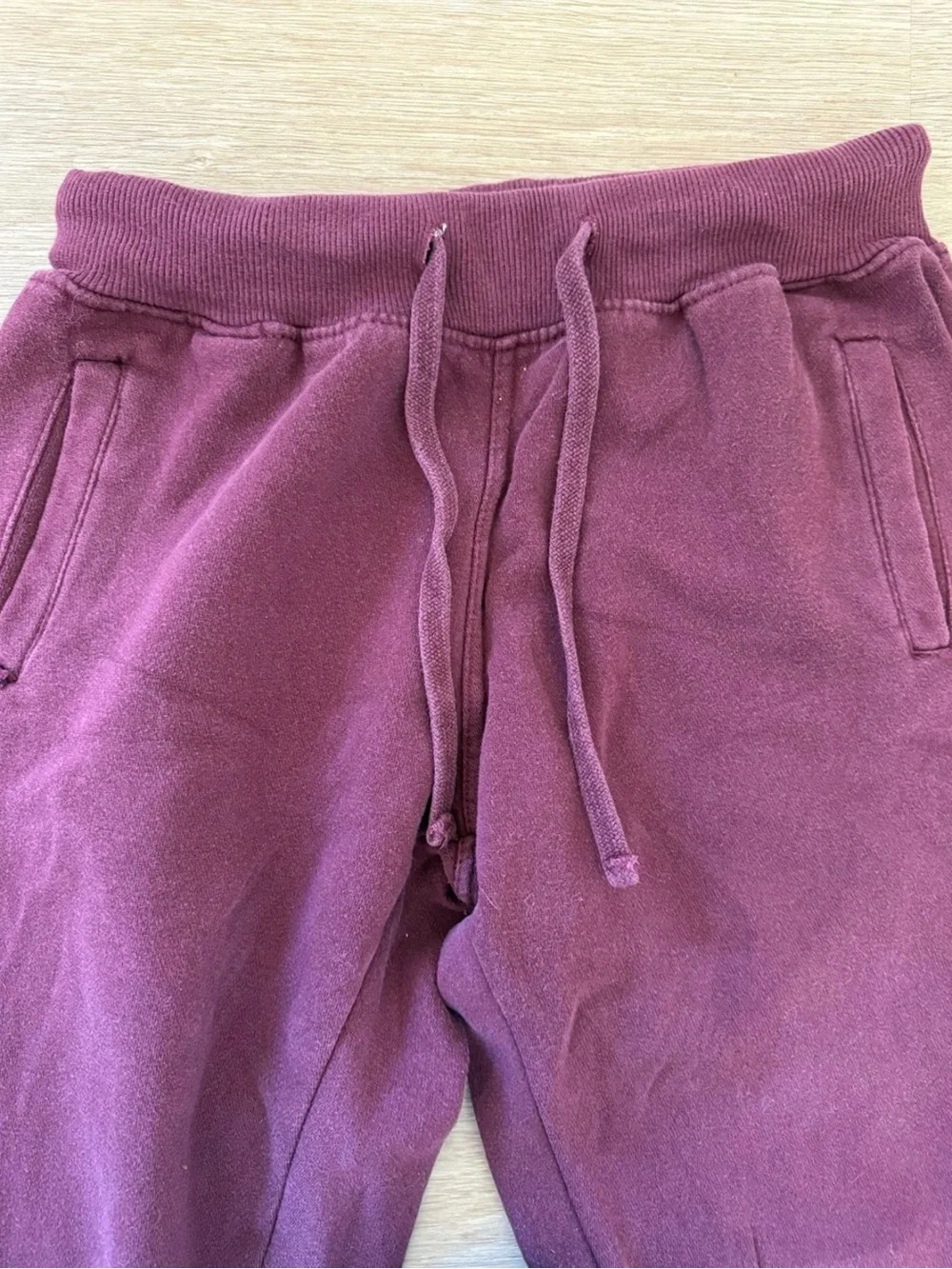 Fashion Nova Men Burgundy Jogger Sweatpants Small Fleece